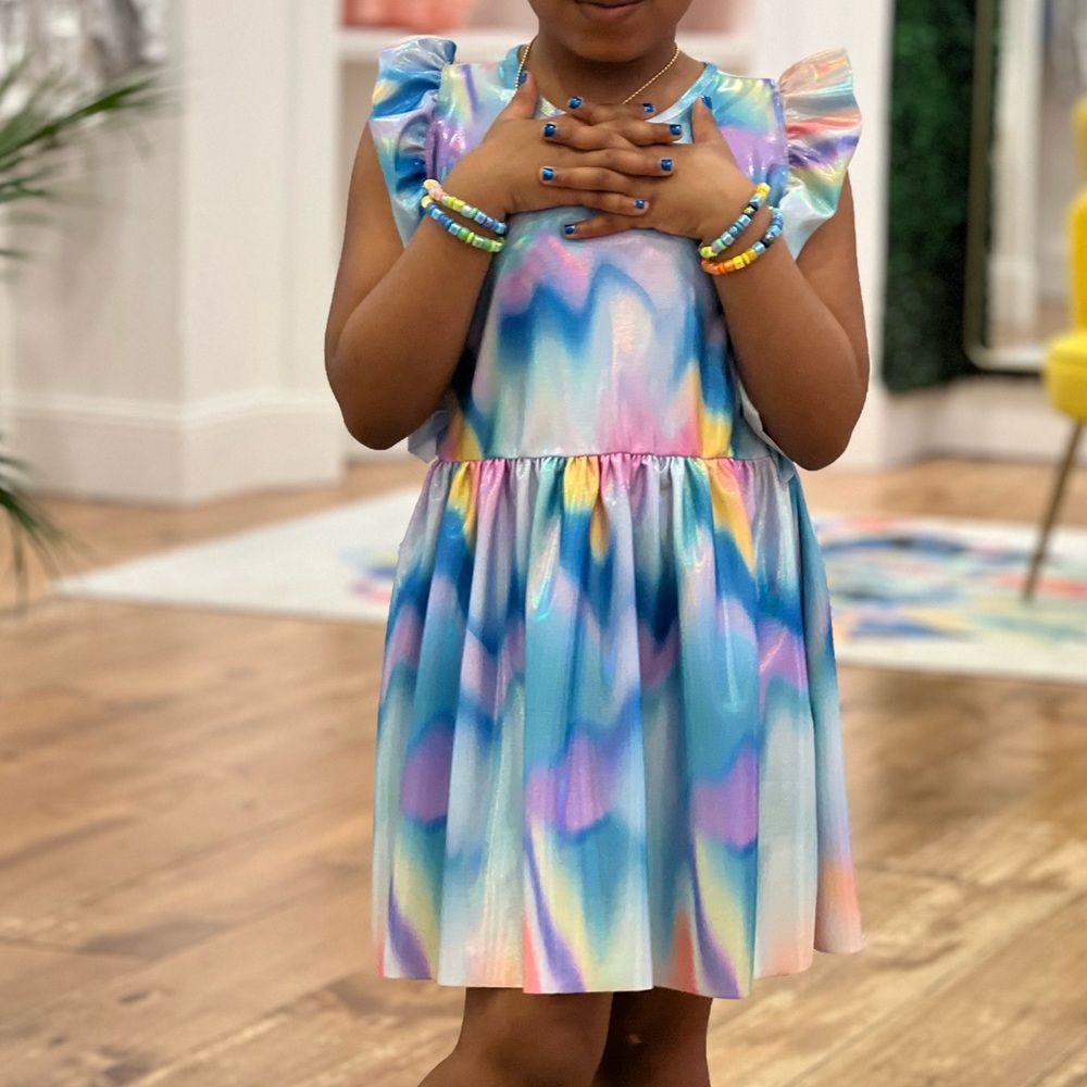 Shimmering Colorful Kids Dress